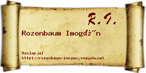 Rozenbaum Imogén névjegykártya